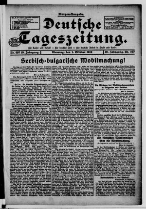 Deutsche Tageszeitung vom 01.10.1912