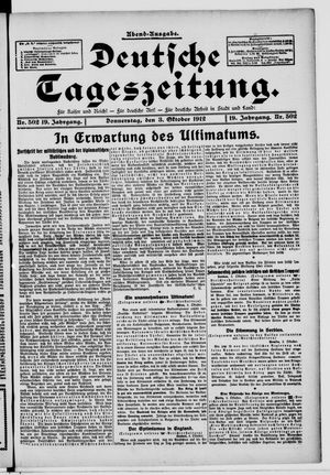 Deutsche Tageszeitung vom 03.10.1912