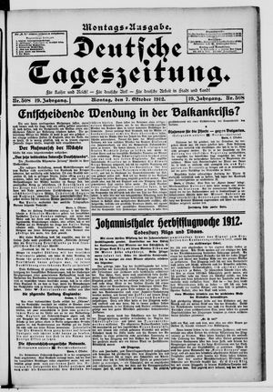 Deutsche Tageszeitung vom 07.10.1912