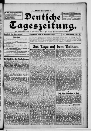 Deutsche Tageszeitung vom 08.10.1912