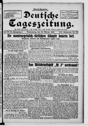 Deutsche Tageszeitung vom 10.10.1912