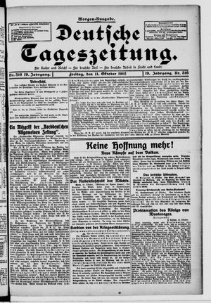 Deutsche Tageszeitung vom 11.10.1912
