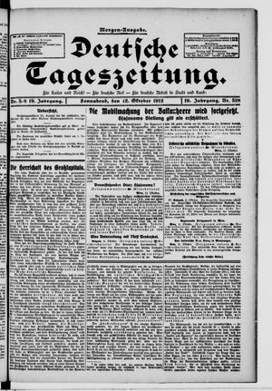 Deutsche Tageszeitung on Oct 12, 1912
