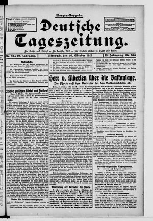 Deutsche Tageszeitung vom 16.10.1912