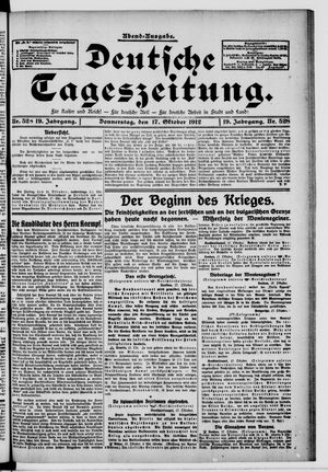 Deutsche Tageszeitung vom 17.10.1912