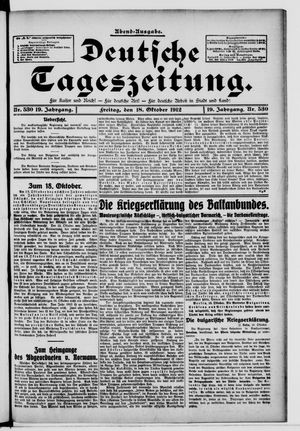 Deutsche Tageszeitung vom 18.10.1912