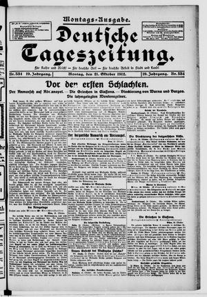 Deutsche Tageszeitung vom 21.10.1912