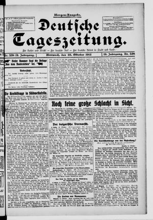 Deutsche Tageszeitung vom 23.10.1912
