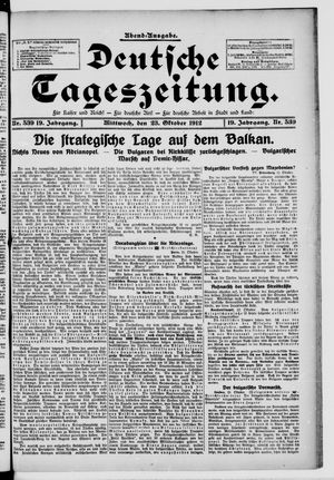 Deutsche Tageszeitung vom 23.10.1912