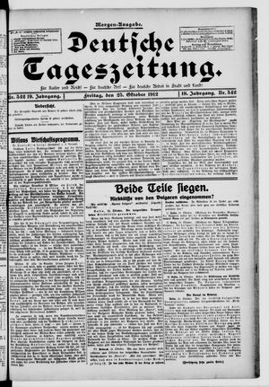 Deutsche Tageszeitung vom 25.10.1912