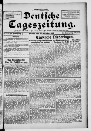 Deutsche Tageszeitung vom 25.10.1912