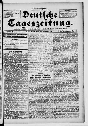 Deutsche Tageszeitung vom 26.10.1912
