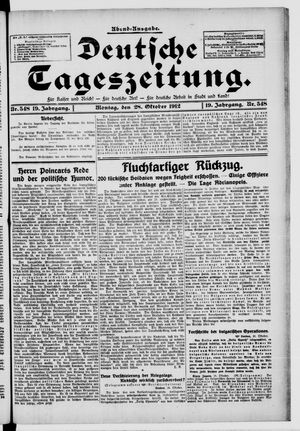 Deutsche Tageszeitung vom 28.10.1912