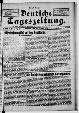 Deutsche Tageszeitung vom 30.10.1912