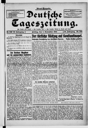 Deutsche Tageszeitung vom 01.11.1912