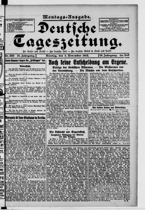 Deutsche Tageszeitung on Nov 4, 1912