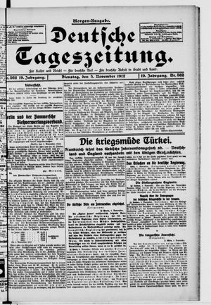 Deutsche Tageszeitung vom 05.11.1912