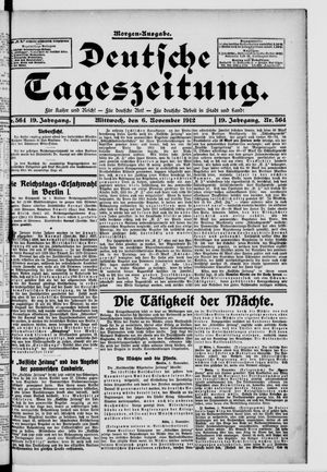 Deutsche Tageszeitung vom 06.11.1912