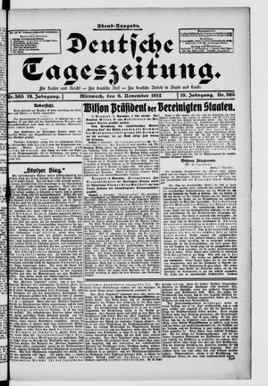 Deutsche Tageszeitung vom 06.11.1912