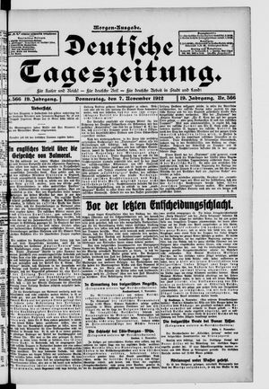 Deutsche Tageszeitung vom 07.11.1912