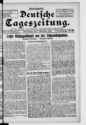 Deutsche Tageszeitung vom 07.11.1912