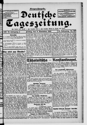 Deutsche Tageszeitung vom 08.11.1912