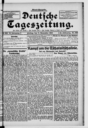 Deutsche Tageszeitung vom 08.11.1912