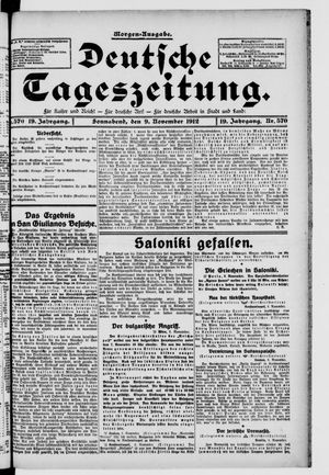 Deutsche Tageszeitung vom 09.11.1912