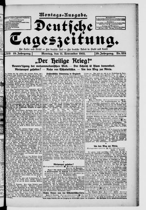 Deutsche Tageszeitung vom 11.11.1912