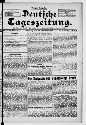 Deutsche Tageszeitung vom 12.11.1912