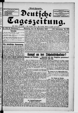 Deutsche Tageszeitung vom 12.11.1912