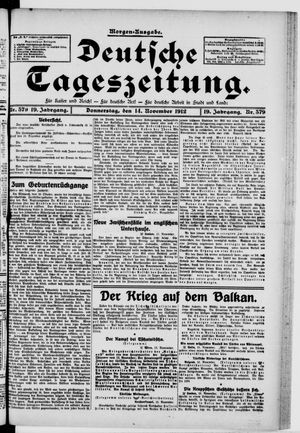 Deutsche Tageszeitung vom 14.11.1912
