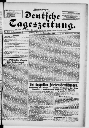Deutsche Tageszeitung vom 15.11.1912