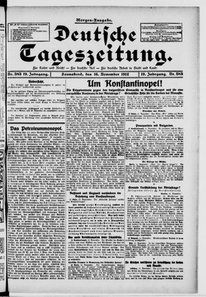 Deutsche Tageszeitung vom 16.11.1912