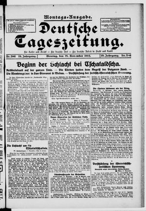 Deutsche Tageszeitung vom 18.11.1912