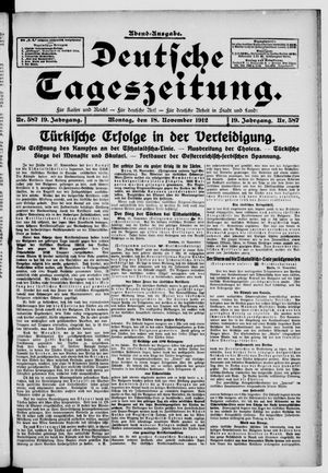 Deutsche Tageszeitung vom 18.11.1912