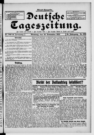 Deutsche Tageszeitung vom 19.11.1912