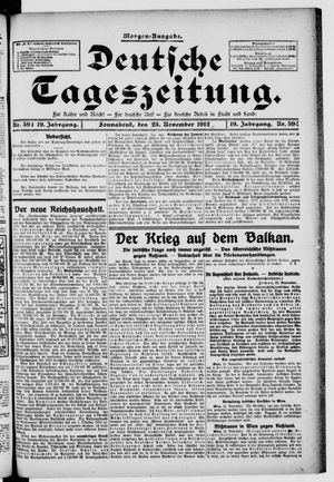 Deutsche Tageszeitung vom 23.11.1912