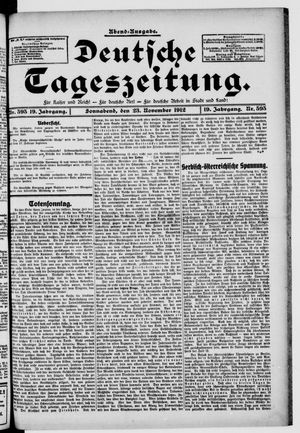 Deutsche Tageszeitung vom 23.11.1912