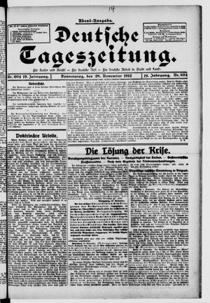 Deutsche Tageszeitung vom 28.11.1912