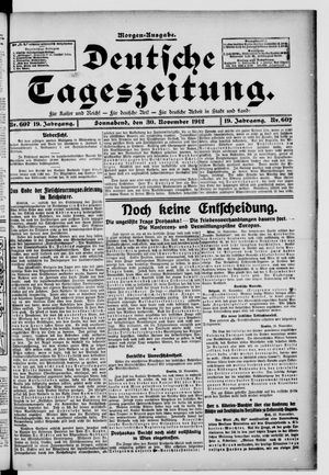 Deutsche Tageszeitung vom 30.11.1912