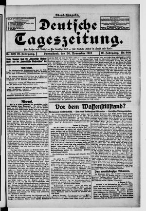 Deutsche Tageszeitung vom 30.11.1912