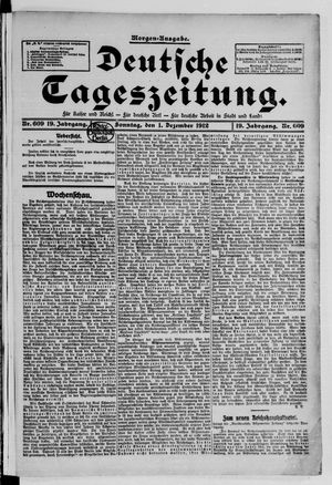 Deutsche Tageszeitung vom 01.12.1912