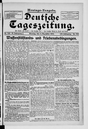 Deutsche Tageszeitung vom 02.12.1912