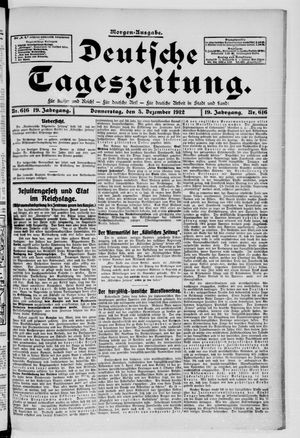 Deutsche Tageszeitung vom 05.12.1912