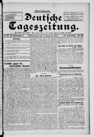 Deutsche Tageszeitung vom 05.12.1912