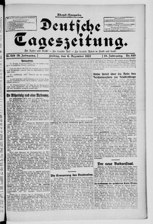 Deutsche Tageszeitung vom 06.12.1912