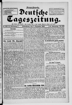 Deutsche Tageszeitung vom 07.12.1912