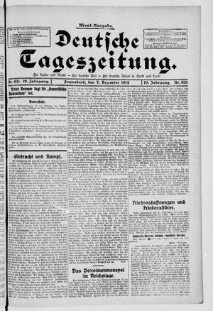 Deutsche Tageszeitung vom 07.12.1912