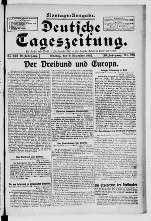 Deutsche Tageszeitung vom 09.12.1912